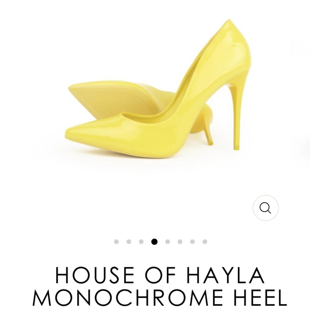 House of Hayla Monochrome Yellow Heels